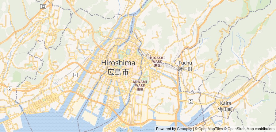 Lage-Übersicht — Hiroshima, Japan