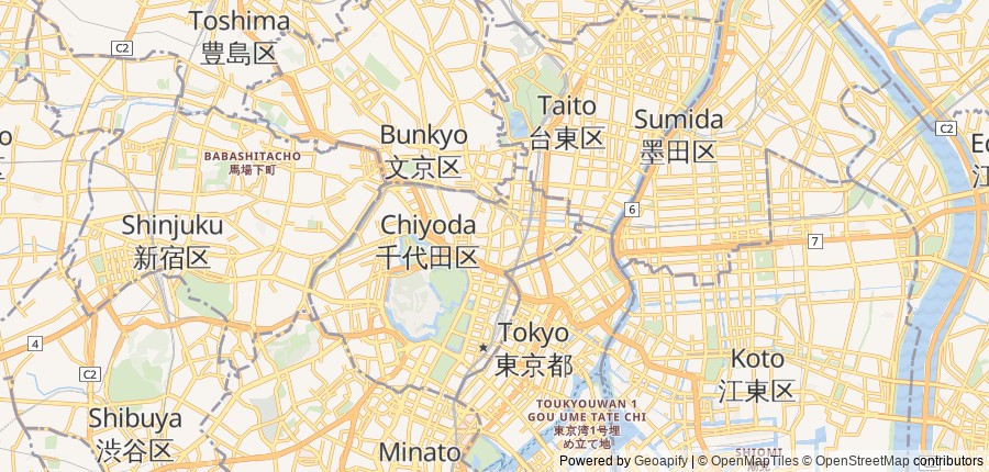 Lage-Übersicht — Tokio, Japan