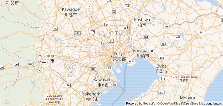 Lage-Übersicht — Tokio, Japan